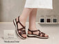 Article 228 | Medicated Leather Cross-Strap Sandal